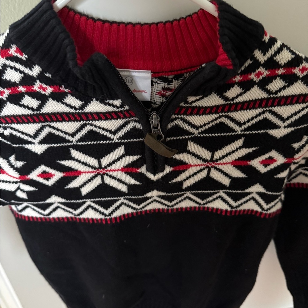 Hanna Andersson Black and Red Kids Sweater